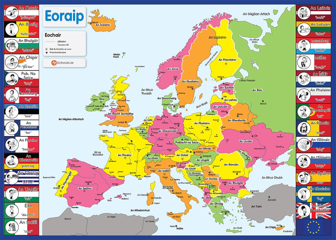 Europe Map Irish 1 Orig 